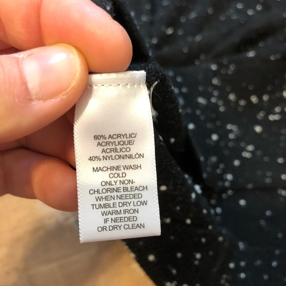 2/$30 - Loft - Black Speckled Cutout Sweater | Long Sleeve Casual Knit Top - Picture 9 of 9